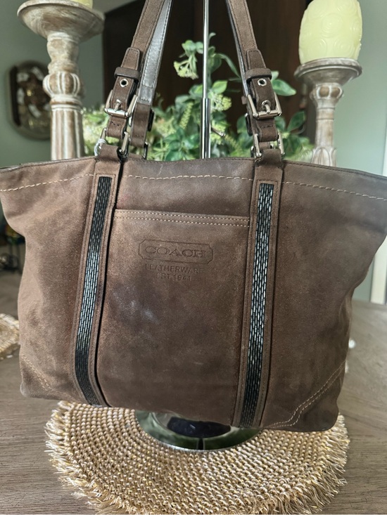 Coach Other - VINTAGE 2005 COACH Brown Suede Leather Tote Bag ATTENTION Collectors